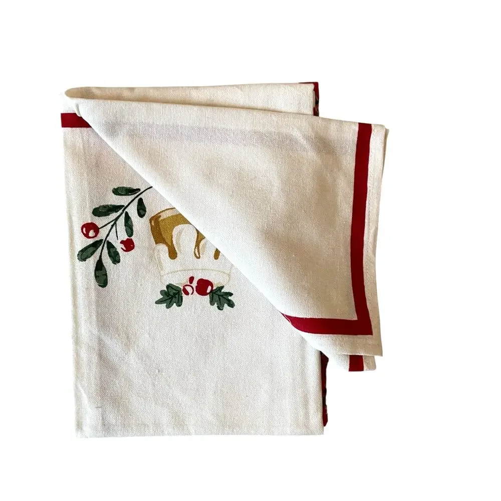 Mahogany MERRY CHRISTMAS Kitchen Towels 18X28 Set of 2 Cotton NEW